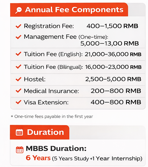 MBBS in China Fee Structure 2026-2027