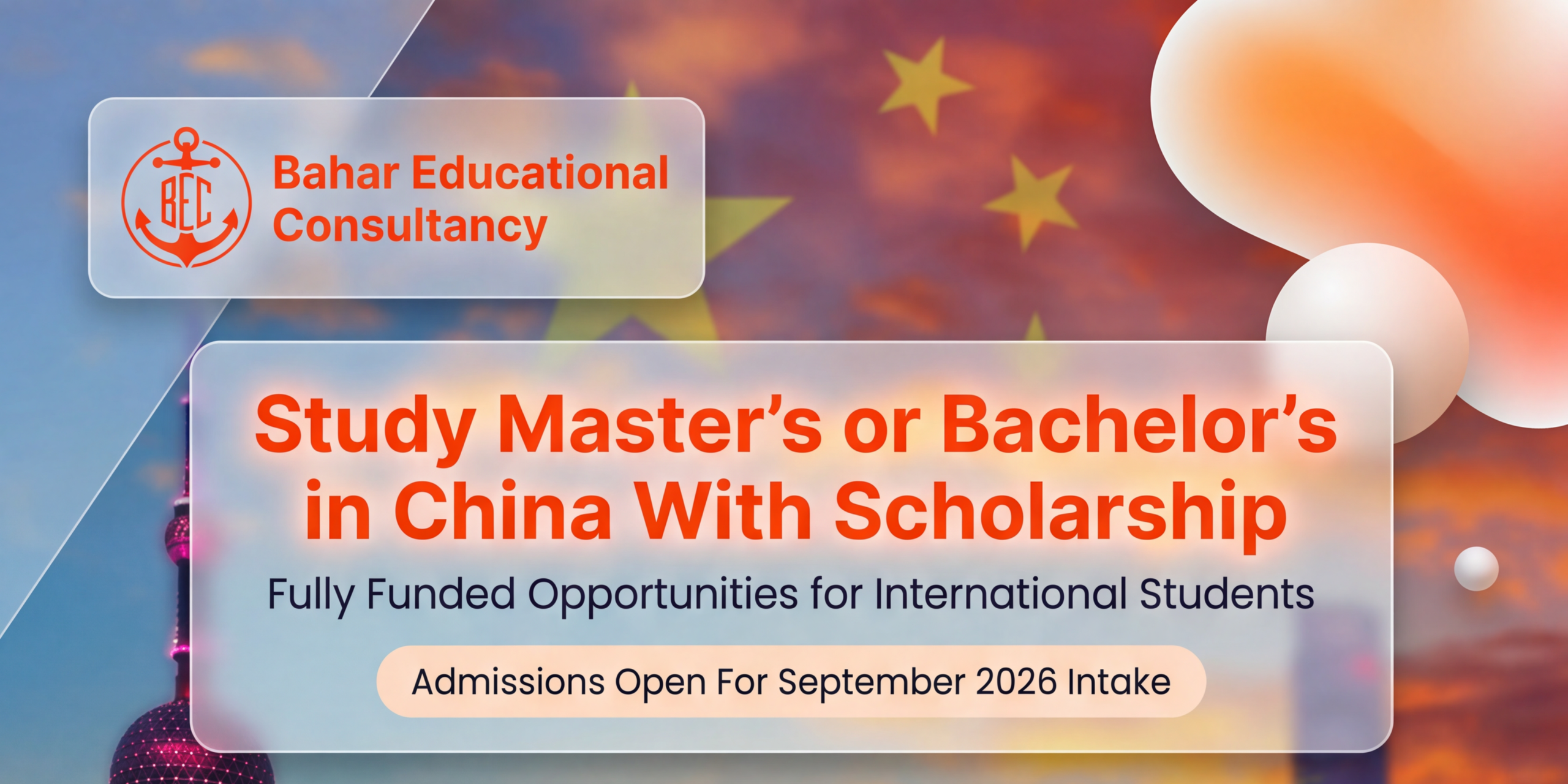 Study Master’s or Bachelor’s in China With Scholarship 🇨🇳🎓 – Complete Guide 2026
