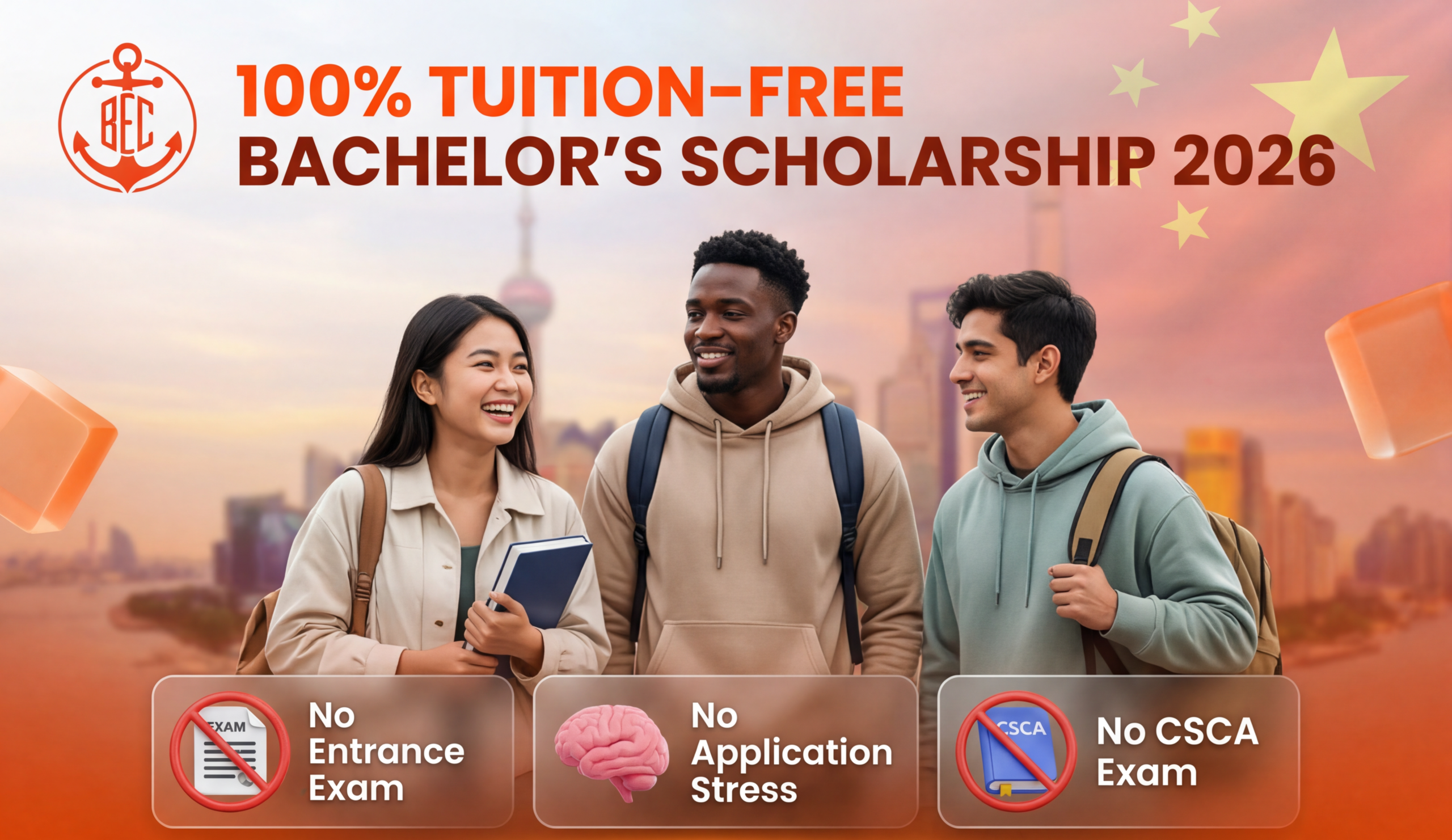 100% Tuition-Free Bachelor’s Scholarship in China 2026