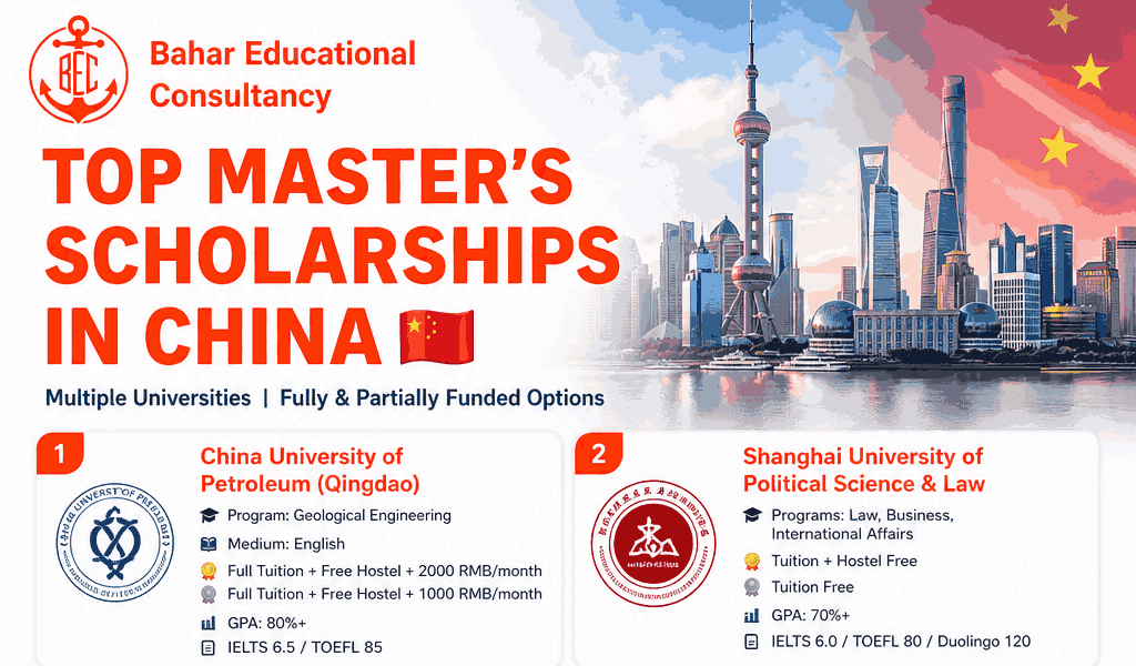 Study in China Scholarships 2026 – Fully Funded Scholarships for Bachelor’s, Master’s & Diploma Programs